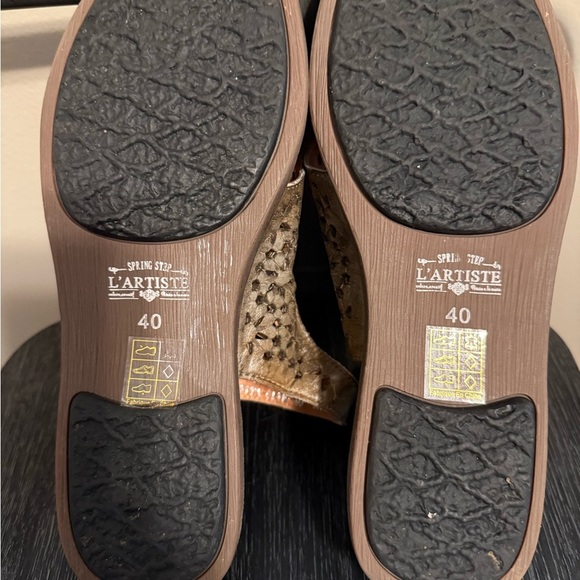 L’Artiste by Spring Step Floral Leather Wedge Sandals – Boho Cutout Slingback 40 - Picture 12 of 12